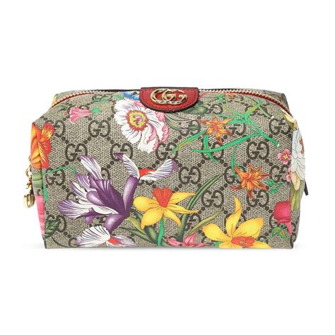 gucci flora cosmetic case|gucci small cosmetic bag.